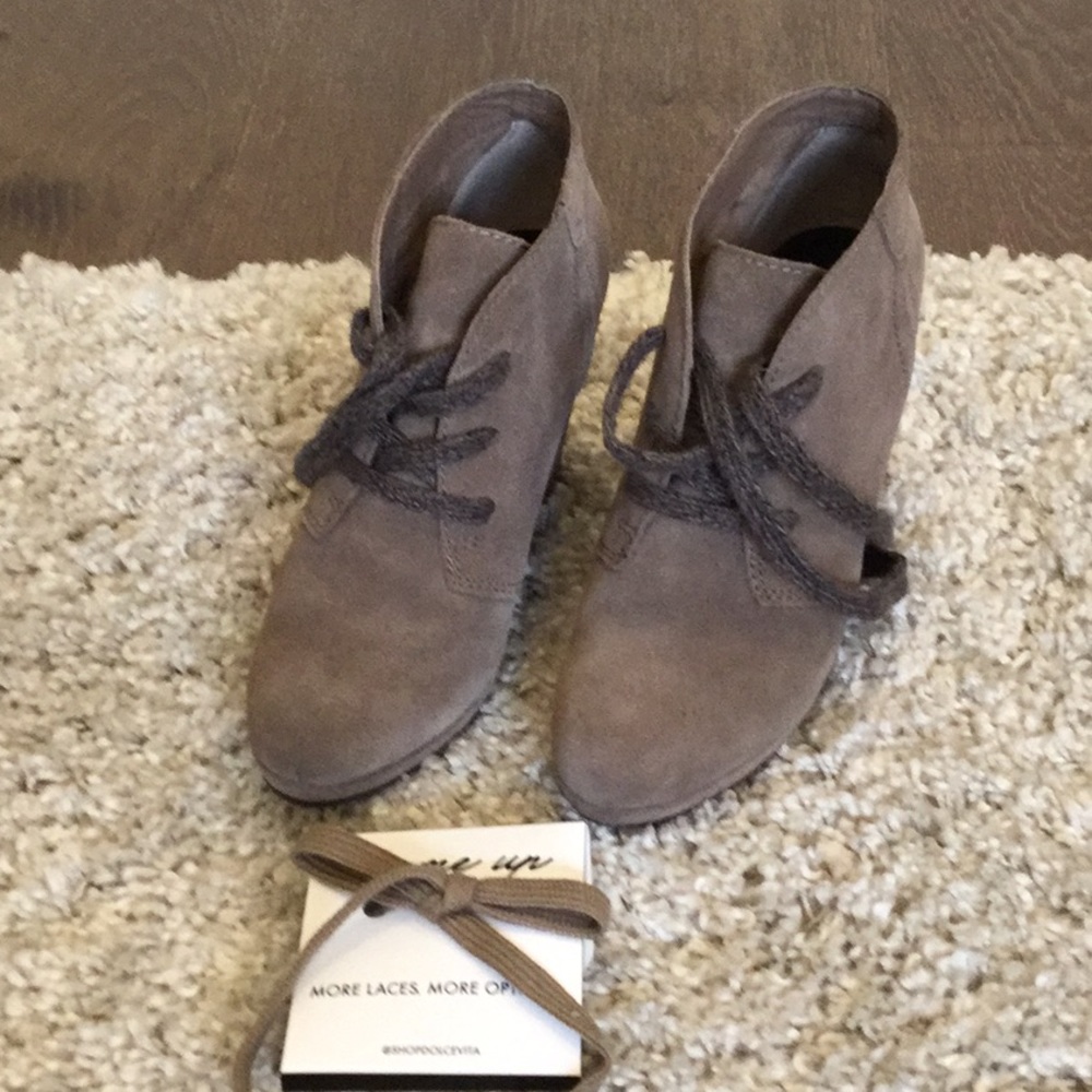 Dolce Vita suede wedge booties